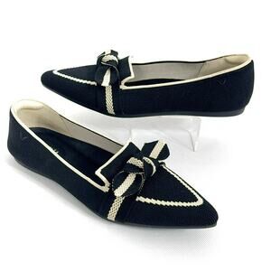 Vivaia Michelle Loafer Flats Pointed Toe Bow